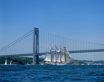 海の写真のボルボックス・写真カタログ / 各種船・計器・漁業 / 橋 / ファン・セバスチャン・ド・エルカノ(ヴェラザノ・ナローズ・ブリッジ